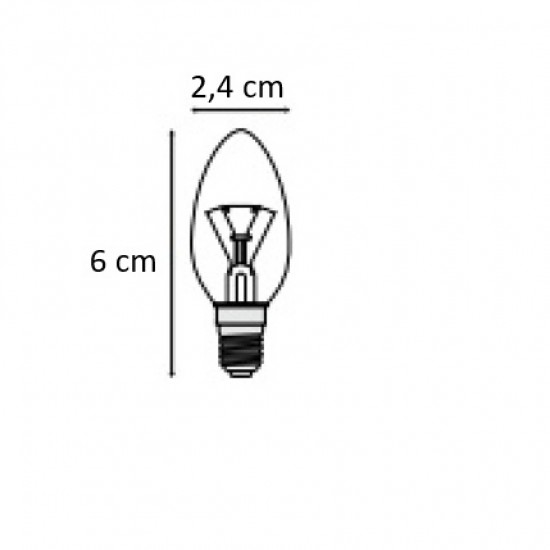 Lampada Chupeta Kian E14 7W 127V Vermelha