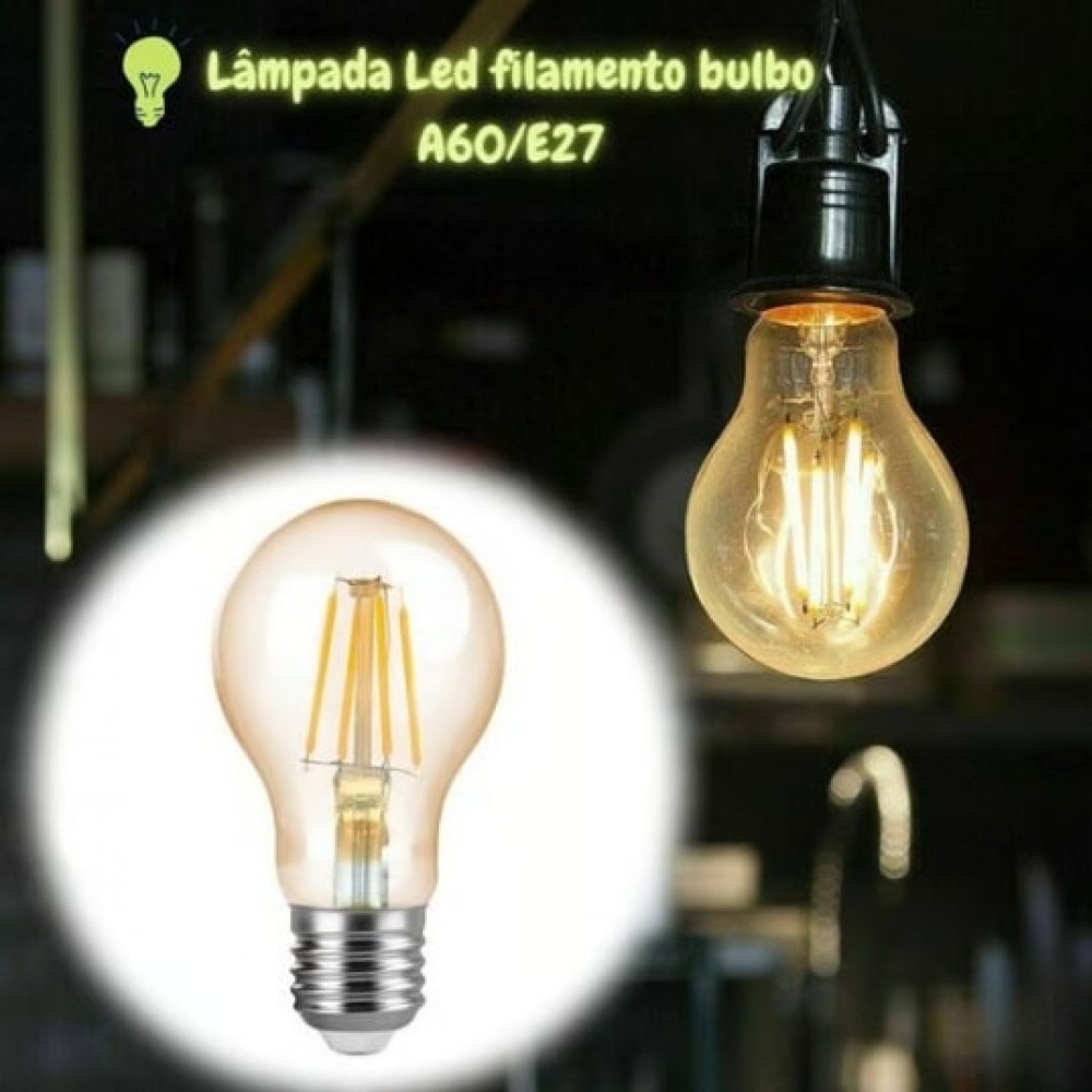 Lampada Led Filamento Retro Galaxy W Bivolt K Ambar