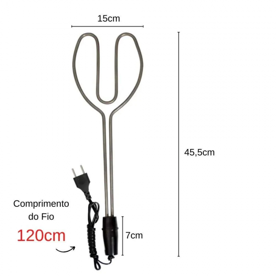 Acendedor Churrasqueira Carvao Lareira Rsistente 800W 127V