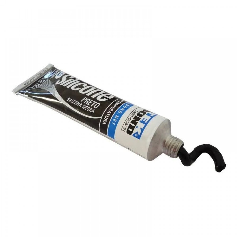 Adesivo Silicone Tek Bond Alta Temperatura Preto