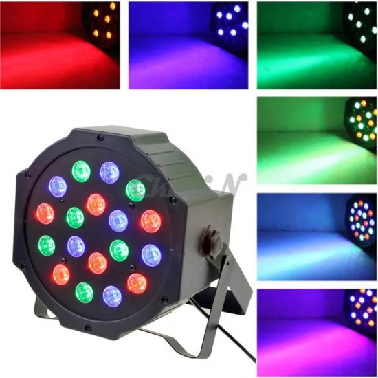 Canhao de led rgb 18 leds