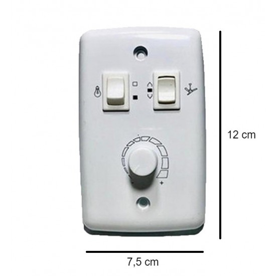 Dimmer Rotativo 4X2 1 Interruptor Trio Sem Capacitor