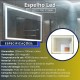 Espelho Led 500 X 700 X 3MM Borda Touch 4000K