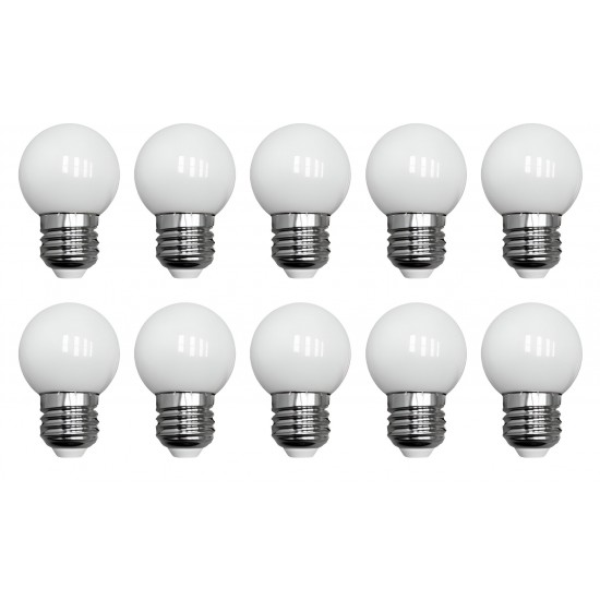 Kit 10 Lampadas LED Bolinha Decorativa Galaxy G45 3W Branca