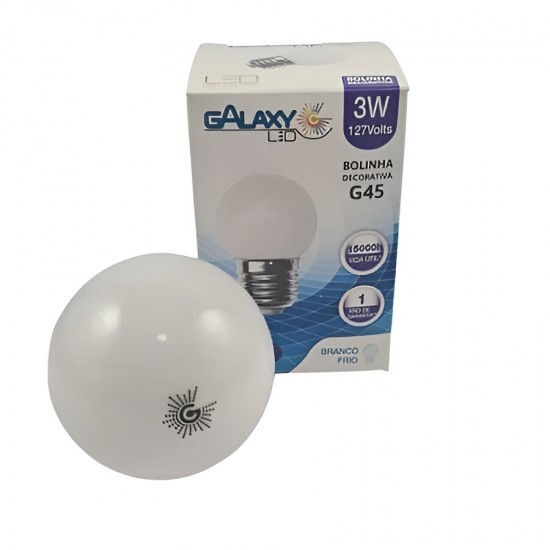 Kit 10 Lampadas LED Bolinha Decorativa Galaxy G45 3W Branca