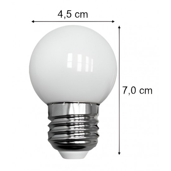 Kit 10 Lampadas LED Bolinha Decorativa Galaxy G45 3W Branca