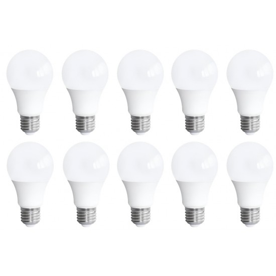 Kit 10 Lampadas LED Bulbo E27 Maxxy 12W 6500K Branco Frio