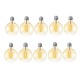 Kit 10 Lampadas LED Filamento G80 Decorativa 4W Bivolt 2200K