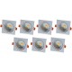 Kit 7 Spot LED Quadrado Embutir RGLED 5W Bivolt 3000K