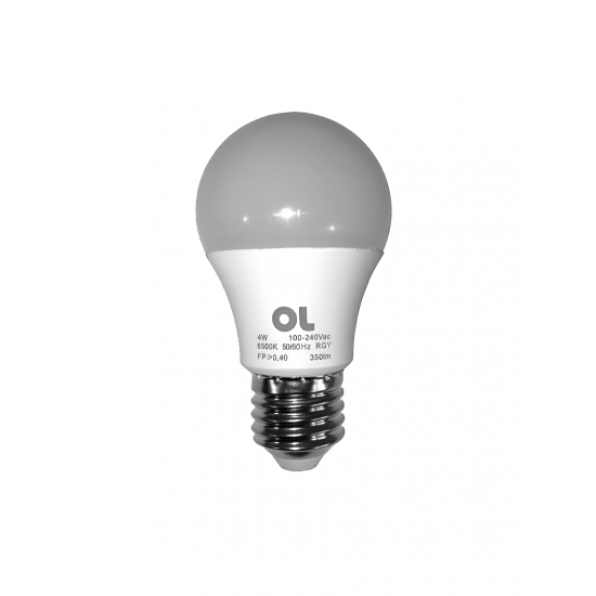 Lampada Led Bulbo A55 OL E27 4W Bivolt 6500K Luz Branca