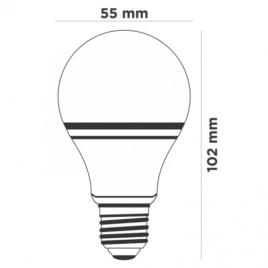 Lampada Led Bulbo A55 OL E27 4W Bivolt 6500K Luz Branca