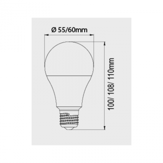 Lampada LED Bulbo A60 Galaxy 12W Bivolt 6500K Luz Branca