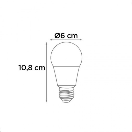 Lampada led bulbo a60 luminatti 3,5w rgb