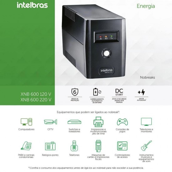 Nobreak estabilizador xnb intelbras 600va 120v