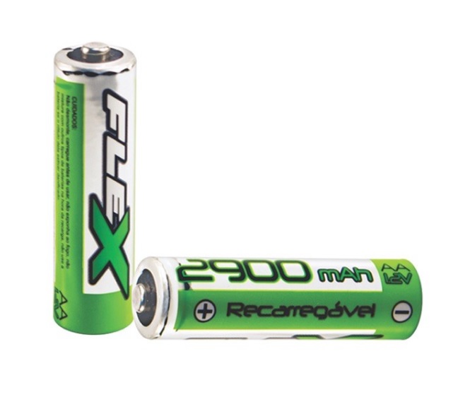 Bateria green aaa com plugue universal 600mah 2.4v