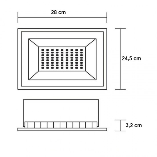 Refletor Led Super Forte 200W Holofote 6500K Luz Branca