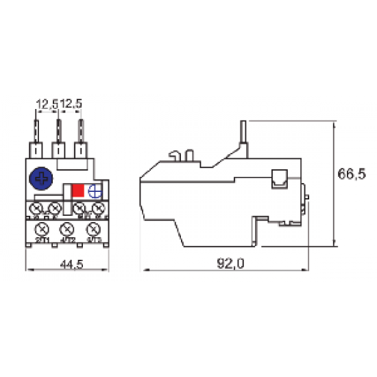 Rele termico e sobrecarga decorlux 25a ajuste 2,5 a 4a