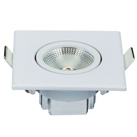 Spot Led Quadrado Luminus de Embutir 5W 3000K (Luz Amarela)