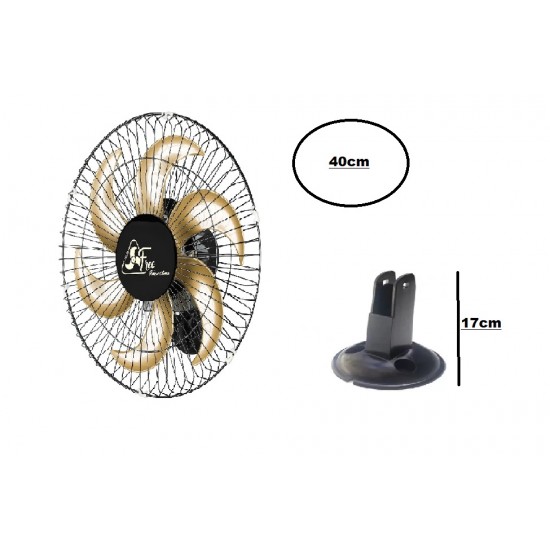 Ventilador Oscilante Parede Ventidelta 40cm Bivolt Preto