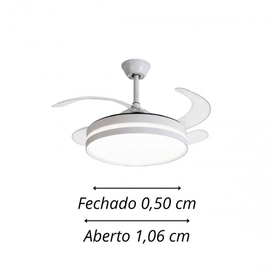 Ventilador Teto Isis Branco Com Controle Remoto